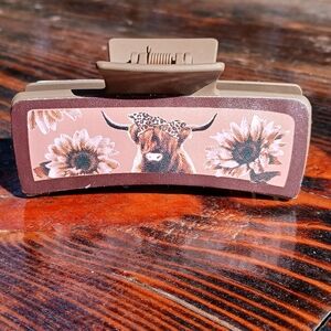 Highland Cow Claw Clip